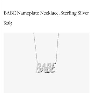 BABE Nameplate Necklace Baron Von Fancy
